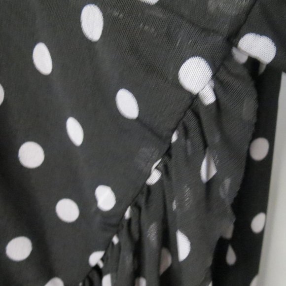 NWT PIPER Black & White Spotted Midi-Dress Long Sleeves SIZE 12 $80 (RRP $120)💛 - Picture 11 of 12